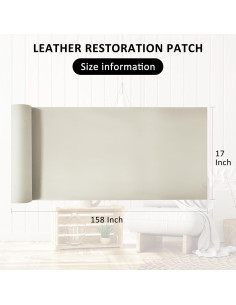 Parche de Cuero Autoadhesivo AOOTOOLINK Beige 43x40 cm 2