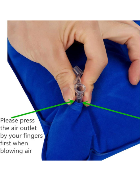 2 Almohadas Inflables de Viaje JAKENHAM Gris A4 Ultraligeras