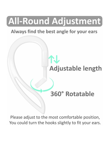 Ganchos para oídos IiEXCEL compatibles con AirPods 4 y Pro