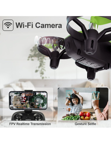 Drone Mini Cheerwing CW10 con Cámara WiFi y Control por Voz