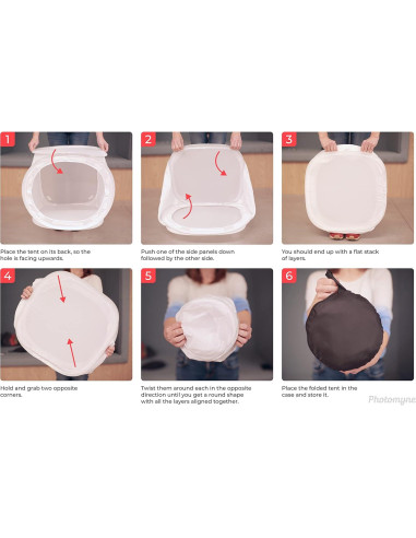 Caja de Luz Fotográfica Photomyne 60x60 cm Plegable Sin Reflejos