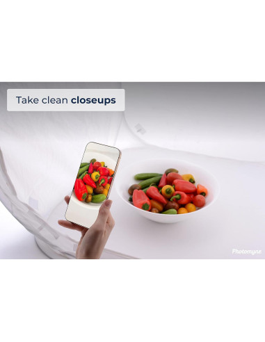 Caja de Luz Fotográfica Photomyne 60x60 cm Plegable Sin Reflejos