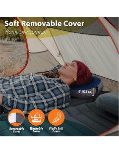 Almohada Inflable TREKOLOGY ALUFT Plus SE Azul - Compacta y Ergonómica 2
