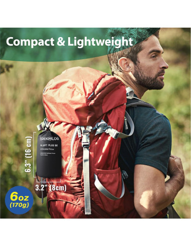 Almohada Inflable TREKOLOGY ALUFT Plus SE Azul - Compacta y Ergonómica