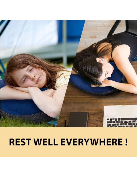 Almohada Inflable TREKOLOGY ALUFT Plus SE Azul - Compacta y Ergonómica