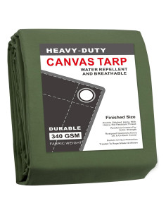 Lona CARTMAN 5x7 Pies (1.52x2.13m) Resistente al Agua Verde Oliva