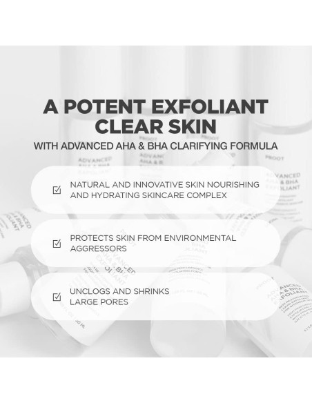 Exfoliante Facial AHA BHA Proot 50 ml - Ácido Salicílico y Glicólico