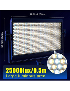 Kit de Iluminación LED RGB GVM 1300D con Softbox 65W 2