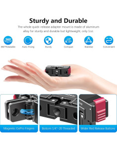 Soporte Magnético de Liberación Rápida Amazear para DJI OSMO Action 3/4/5 2