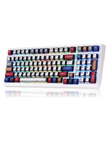 Teclado Mecánico Inalámbrico AULA F99 RGB 99 Teclas