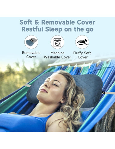 Almohada Inflable de Camping OUTSKIRT YX-CP-Blue Ajustable