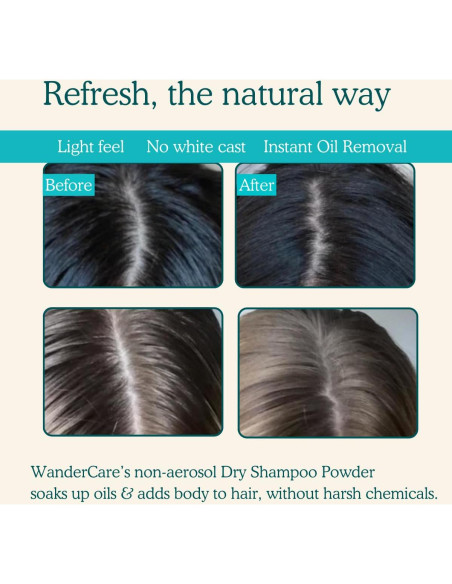 Polvo de Champú Seco WanderCare Natural 56.7g Ecológico