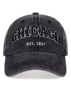 Gorra Vintage Chicago UMiCHOi Unisex Ajustable 3D