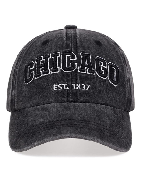 Gorra Vintage Chicago UMiCHOi Unisex Ajustable 3D