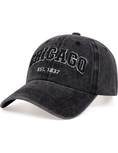 Gorra Vintage Chicago UMiCHOi Unisex Ajustable 3D 2