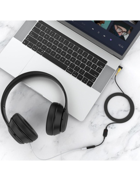 Cable de extensión 3.5mm Puiixur con control de volumen 2m Cable de extensión 3.5mm Puiixur con control de volumen 2m