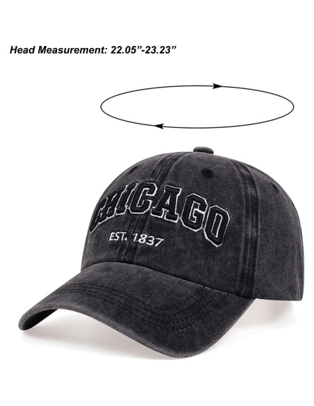Gorra Vintage Chicago UMiCHOi Unisex Ajustable 3D