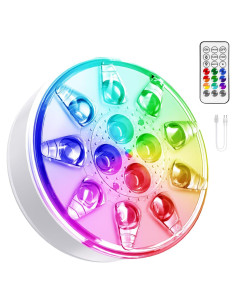 Luces LED subacuáticas recargables VICHTOP IP68 1-Pack