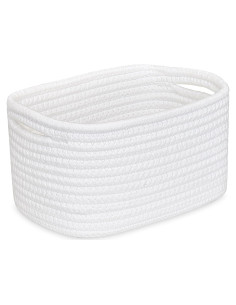 Cesta Pequeña ABenkle Tejida 22x16x12 cm para Almacenamiento