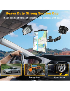 Soporte de Tablet para Coche YOOZ con Ventosa Fuerte 4-12.9" 2