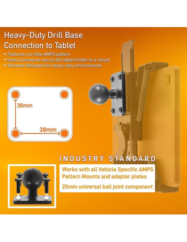 Soporte de Doble Ventosa iBOLT TabDock 360 para Tabletas 7-10"