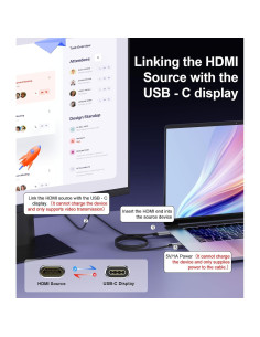 Adaptador HDMI a USB-C Reborn 0.91m 4K@60Hz 2