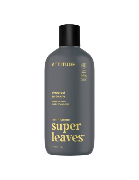 Gel de Ducha ATTITUDE para Hombres 414 ml - Ámbar y Cítricos