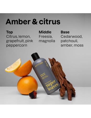 Gel de Ducha ATTITUDE para Hombres 414 ml - Ámbar y Cítricos