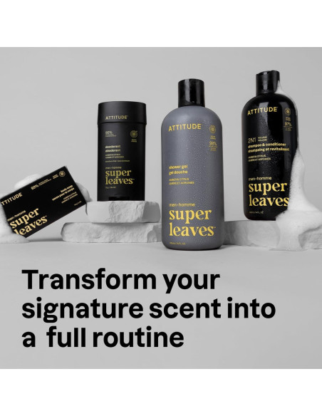 Gel de Ducha ATTITUDE para Hombres 414 ml - Ámbar y Cítricos