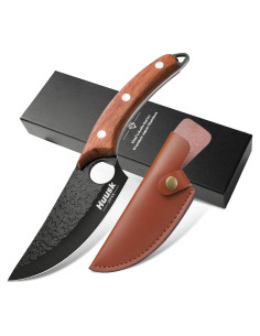 Cuchillo Huusk Forjado a Mano 12.7 cm Negro Titanio