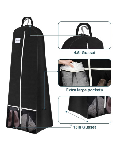 Bolsa de Prenda de Novia Sleeping Lamb 182.88 cm Negra