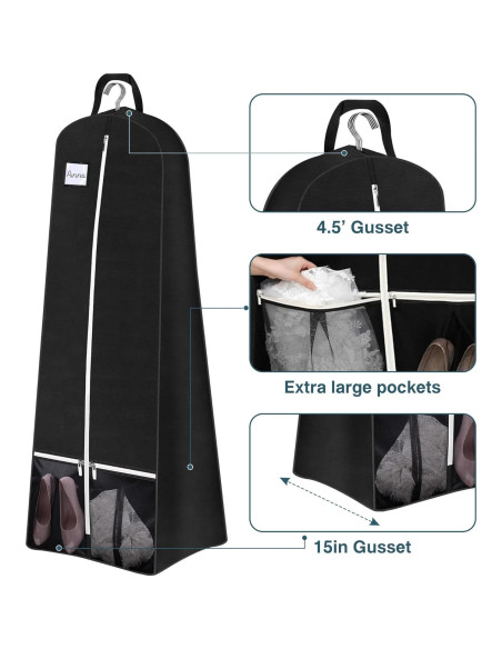 Bolsa de Prenda de Novia Sleeping Lamb 182.88 cm Negra