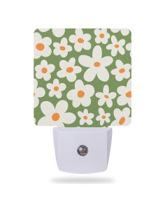 Luz Nocturna LED AOWULA Flores Psicodélicas Retro 11.5x7.5 cm