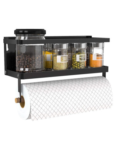 Soporte Magnético para Toallas de Papel Hoopoton - Negro