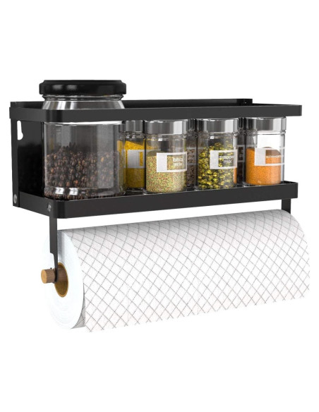 Soporte Magnético para Toallas de Papel Hoopoton - Negro