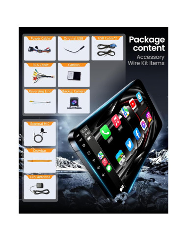 Radio Estéreo para Coche Fortdows 10.1" Android 12 Nissan Altima 2013-2015