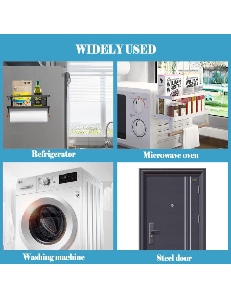 Soporte Magnético para Toallas de Papel Hoopoton - Negro