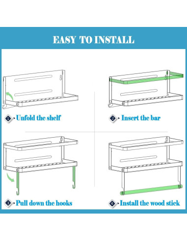Soporte Magnético para Toallas de Papel Hoopoton - Negro