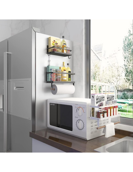 Soporte Magnético para Toallas de Papel Hoopoton - Negro