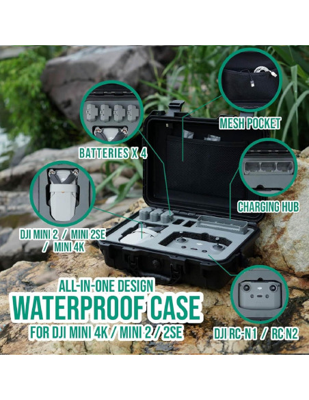 Funda Impermeable INNVO para DJI Mini 4K / Mini 2 / 2SE con Espuma