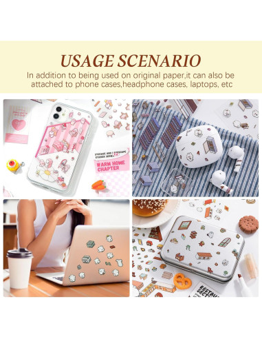 16 Pegatinas 3D DIY Bosjct para Crear Escenas Kawaii