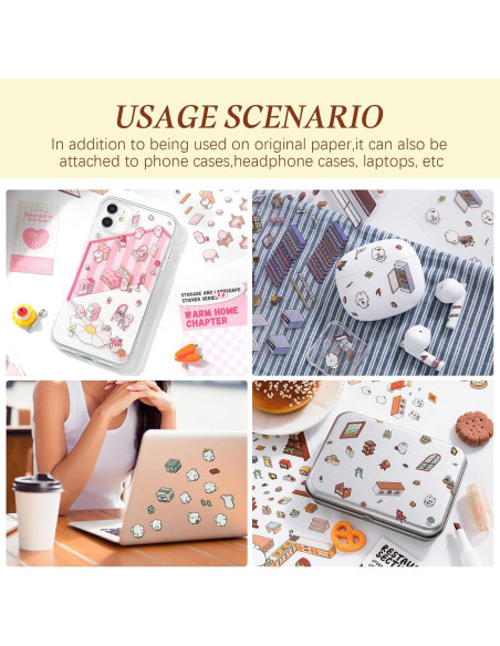 16 Pegatinas 3D DIY Bosjct para Crear Escenas Kawaii