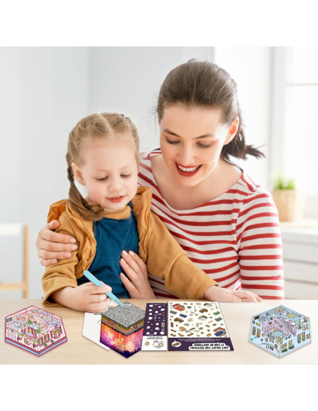 16 Pegatinas 3D DIY Bosjct para Crear Escenas Kawaii