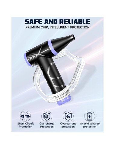 Soplador de Aire Comprimido Eléctrico Hotfien 150000RPM Púrpura