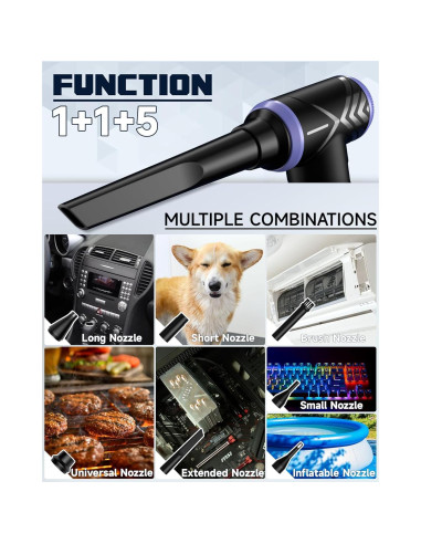 Soplador de Aire Comprimido Eléctrico Hotfien 150000RPM Púrpura