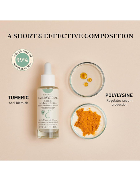 Suero Facial Anti-Acné Embryolisse 30 ml - Piel Grasa a Mixta