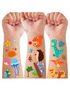 36 Hojas Tatuajes Temporales Animales Weipbwor 12x7.5cm