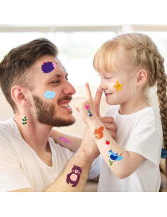 36 Hojas Tatuajes Temporales Animales Weipbwor 12x7.5cm 2