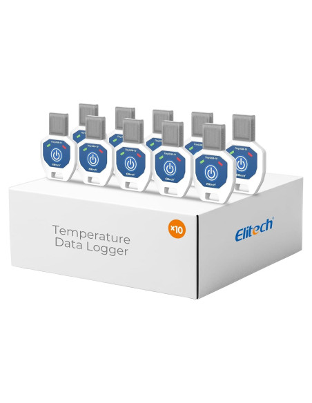 Registradores de Datos de Temperatura Elitech - Paquete de 10