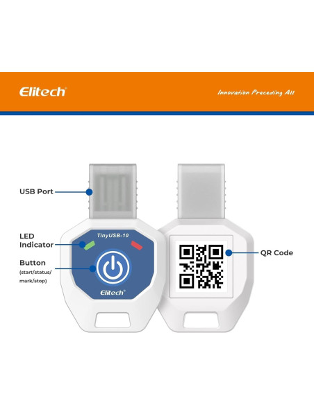 Registradores de Datos de Temperatura Elitech - Paquete de 10
